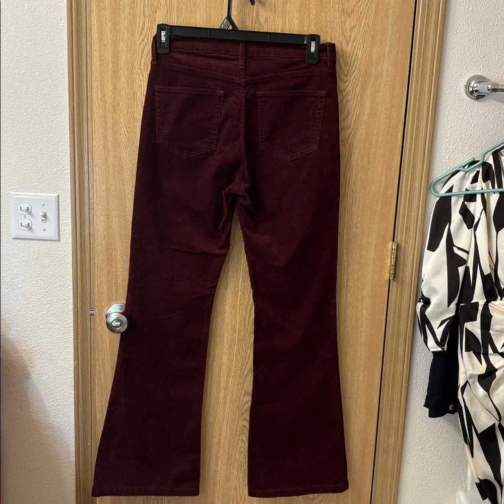 GAP Women's Dark Red Corduroy Flare Jeans - Picture 3 of 3